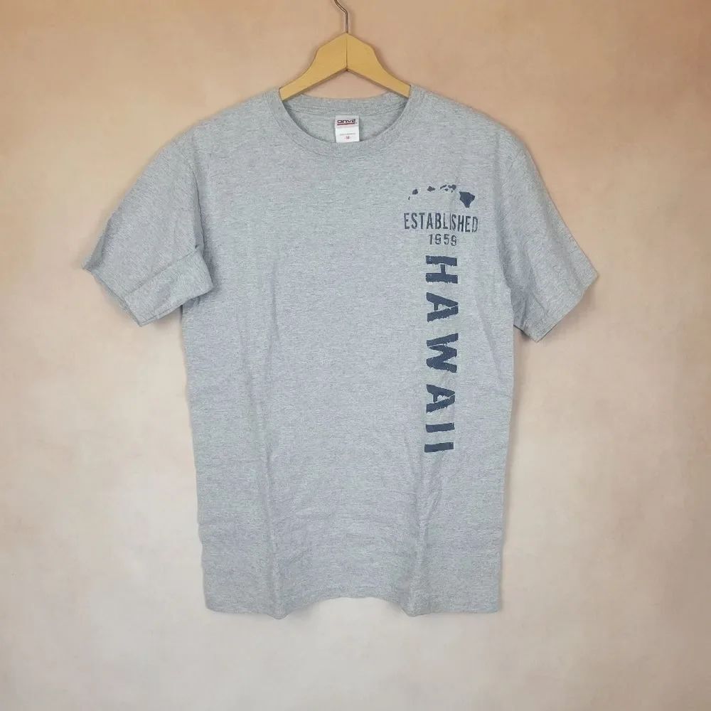 Gray Short Sleeve T-shirt Hawaii Size Med